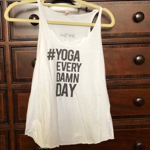 Yogi Tees white tank top size M
